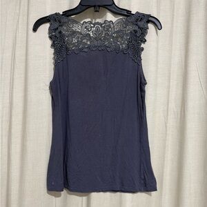 Lace-Trim Sleeveless Tank Top